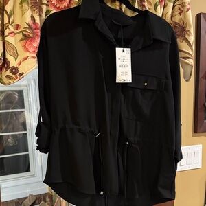 Zara Black Button Down Shirt